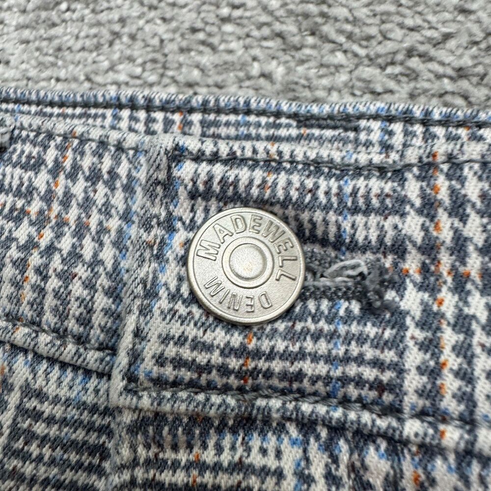 Madewell Stovepipe Ankle Jeans Womens 27 Glen Plaid Gray Straight Leg High Rise - Picture 5 of 16